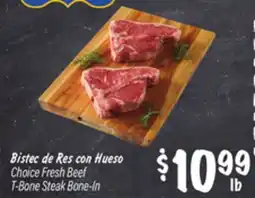 El Super Choice Fresh Beef T-Bone Steak Bone-In offer