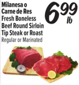 El Super Fresh Boneless Beef Round Sirloin Tip Steak or Roast offer