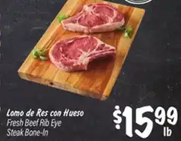 El Super Fresh Beef Rib Eye Steak Bone-In offer