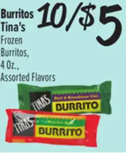 El Super Tina's Frozen Burritos offer