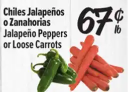 El Super Jalapeño Peppers or Loose Carrots offer