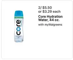 Walgreens Core Hydration Water 44 oz offer