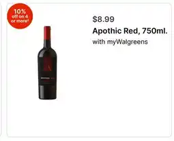 Walgreens Apothic Red, 750ml offer