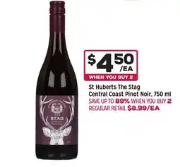 Grocery Outlet St Huberts The Stag Central Coast Pinot Noir, 750 ml offer