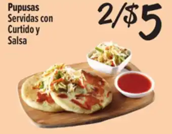 El Super Fresh Pupusas Servidas con Curtido y Salsa offer