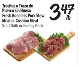 El Super Fresh Fresh Boneless Pork Stew Meat or Cushion Meat offer