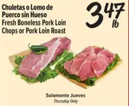 El Super Fresh Fresh Boneless Pork Loin Chops or Pork Loin Roast offer