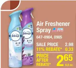 Menards Air Freshener Spray offer