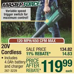 Menards 20V Cordless offer