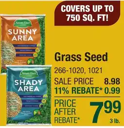 Menards Grass Seed offer