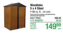 Menards Woodlake 5 x 4 Steel offer