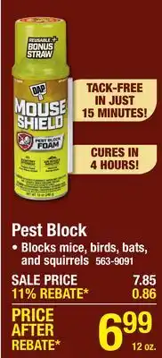 Menards Pest Block offer