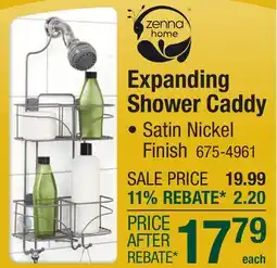 Menards Expanding Shower Caddy offer