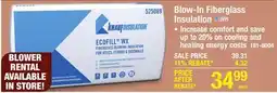 Menards Blow-In Fiberglass Insulation offer
