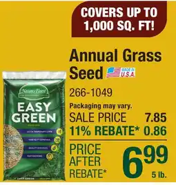 Menards Annual Grass Seed offer