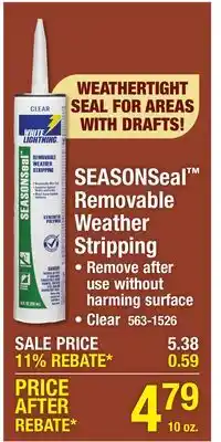Menards SEASONSeal Removable Weather Stripping offer