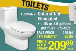 Menards TUSCANY Ontario Tall Elongated offer
