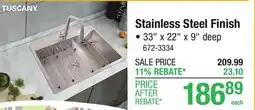 Menards Stainless Steel Finish offer