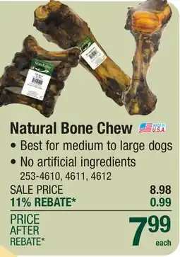 Menards Natural Bone Chew offer