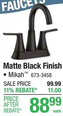 Menards Matte Black Finish • Mikah 673-3458 offer