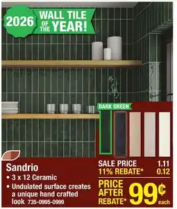 Menards Sandrio Waterproof Tile offer