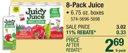 Menards 8-Pack Juice • 6.75 oz. boxes offer