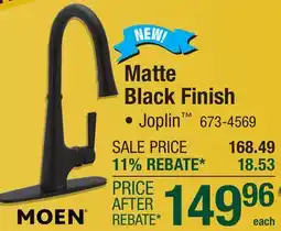 Menards Matte Black Finish offer
