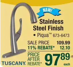 Menards TUSCANY Stainless Steel Finish offer