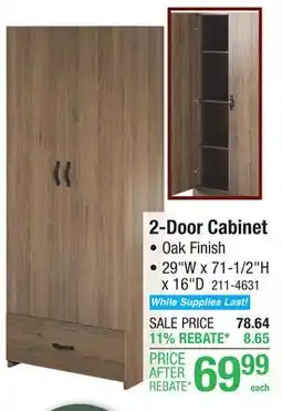 Menards 2-Door Cabinet offer