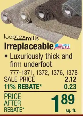 Menards Irreplaceable offer