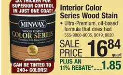 Menards Interior Color Series Wood Stain offer