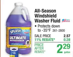 Menards All-Season Windshield Washer Fluid offer