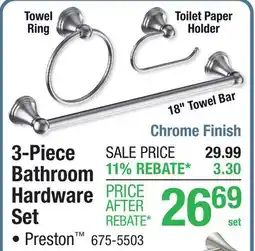 Menards 3-Piece Bathroom Hardware Set offer