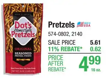 Menards Pretzels offer