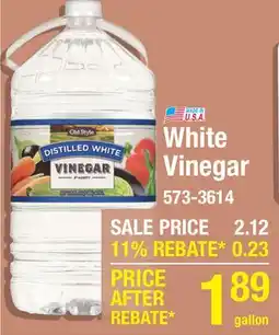 Menards White Vinegar offer