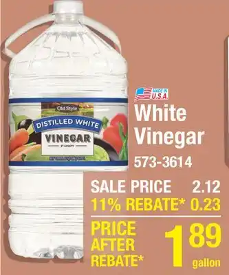 Menards White Vinegar offer