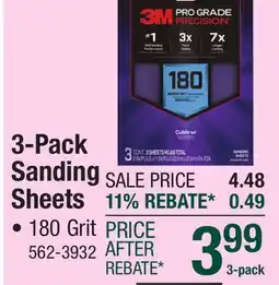 Menards 3-Pack Sanding Sheets offer