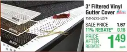 Menards 3' Filtered Vinyl Gutter Cover offer