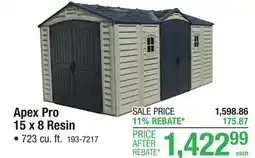 Menards Apex Pro 15 x 8 Resin offer