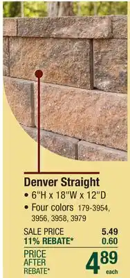 Menards Denver Straight offer
