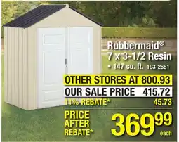 Menards Rubbermaid 7 x 3-1/2 Resin offer