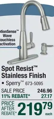 Menards Spot Resist Stainless Finish offer