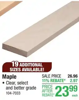 Menards Maple offer