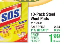Menards 10-Pack Steel Wool Pads offer