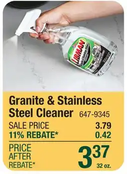 Menards Granite & Stainless Steel Cleaner offer