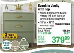 Menards Everdale Vanity with Top offer