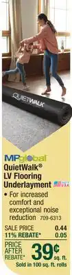 Menards QuietWalk LV Flooring Underlayment offer