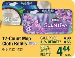 Menards 12-Count Mop Cloth Refills offer
