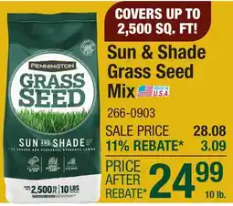 Menards Sun & Shade Grass Seed Mix offer