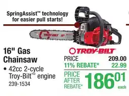 Menards 16 Gas Chainsaw offer